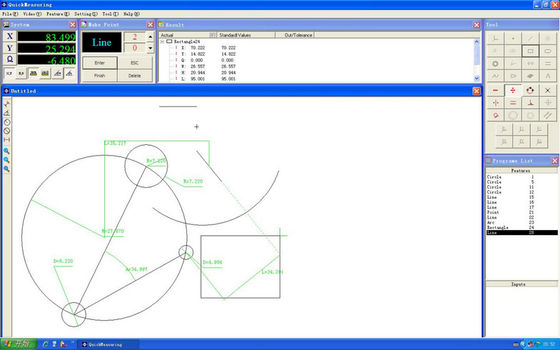 QM1.0 Optical Profile Projector Oprogramowanie pomiarowe 2D Szybki pomiar